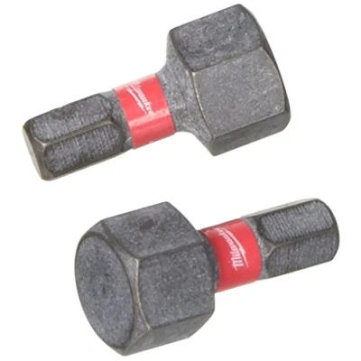 Image of Milwaukee 1/4&quot;HEX Shockwave Impact Duty Driver Bit Hex 12mmx25mm (PK 2)