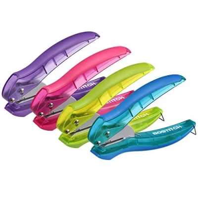 Image of Bostitch InLIGHT Single Hole Punch with Reduced Effort, One Unit Per Pack, Assorted Colors, No Color Choice (2401)