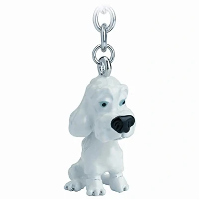 Image of Arora Little Paws White Poodle Key Ring/Bag Charm, Multicolour, One Size