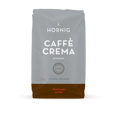 Image of J. Hornig Caffè Crema Espresso Beans, Intenso, Intense Arabica and Robusta Blend, Whole Coffee 1000g Pack