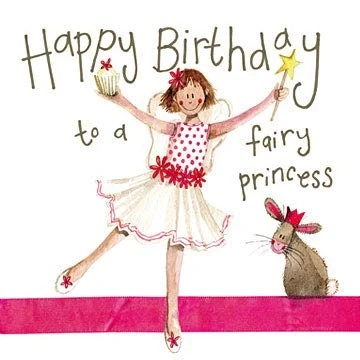 Image of Alex Clark Happy Birthday To a Fairy Princess Card Bunny Rabbit For Her Girls Greeting Cards Celebrate Designed and Printed in the UK…