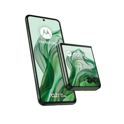 Image of Motorola razr 50 ultra (6.9&quot; pOLED display, Corning Gorilla Glass, IPX8, 50MP AI camera, Google Gemini, 165Hz, 45W TurboPower, Dolby Atmos, 12/512 GB, Snapdragon 8s, 4000mAh, SIM+eSIM), Spring Green
