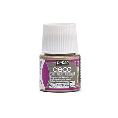 Image of Pebeo 45ml Deco Pearl, Acrylic, ICY Brown, 7 x 4.5 cm
