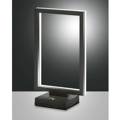 Image of Bard Integrated LED Table Lamp Anthracite Glass