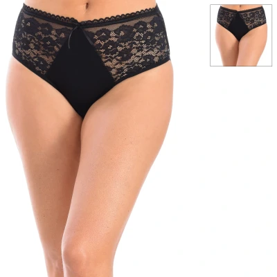 Image of Kisses&amp;Love Womens Pack 2 Microfiber Briefs Q EN 205 Black Size 3XL