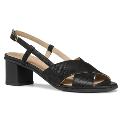 Image of Geox Aurely Sandals, Women&#039;s, Size: 7.5, Black Leather