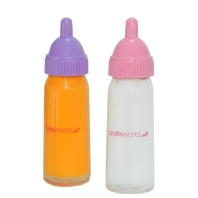 Image of DOLLSWORLD from Peterkin magic Bottles &amp; Dummy Includes milk bottle and juice Dolls Accessories Ages 3+