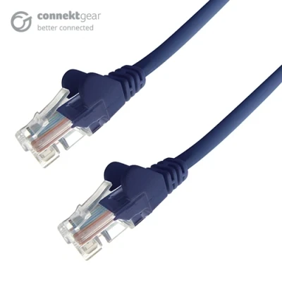 Image of Connekt Gear 3m RJ45 CAT6 UTP Stranded Flush Moulded LS0H Network Cable 24AWG Blue