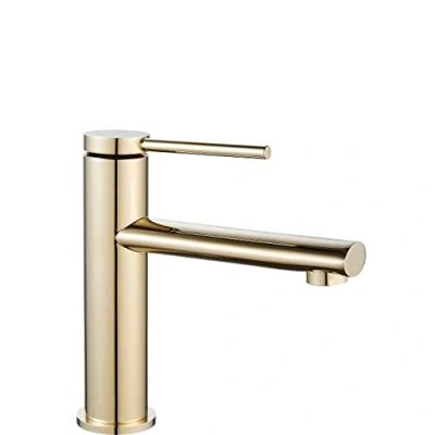 Image of REA Gold Bathroom Sink tap Oval Low B6515