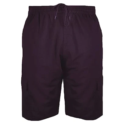 Image of KAM Big Mens Burgundy Hoss Cargo Shorts Tall Clothing 2XL 3XL 4XL 5XL 6XL 7XL 8XL, Size :