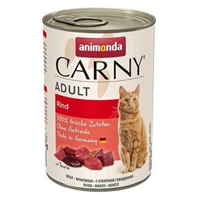 Image of animonda Carny adult cat food, wet food for cats, beef, 6 x 400g
