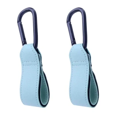 Image of Convenient Buggy Clips Securely Hook Your Shopping Bags, Handbag, or Change Bag on Stroller, Pram, Pushchair (Blue)