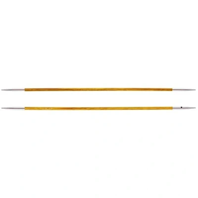 Image of KnitPro Royale: Knitting Pins: Sets of 6: Double Ended: 15cm x 2.25mm, Birchwood, brass, Multi Colour, 2.25mm