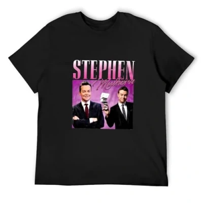 Image of RTFzza Stephen Mulhern Appreciation Homage Throwback Stag Hen Do Men T Shirt Printed Camiseta Black Tee Top M