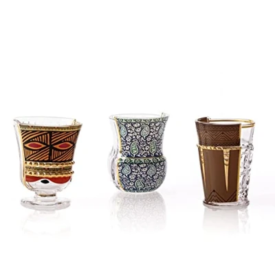Image of Seletti Hybrid Drinking Glasses, Set of 3 Rodinia