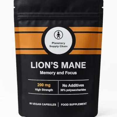 Image of Lion&#039;s Mane Memory and Focus Supplement, 200mg High Strength, 30% Polysaccharides, 60 Vegan Capsules