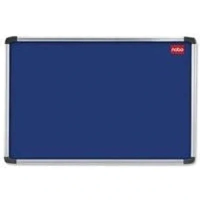 Image of Nobo EuroPlus Felt Noticeboard with Fixings and Aluminium Frame, 2400 x 1200 mm Blue