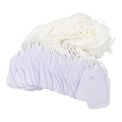 Image of Premier Stationery 85359 28 x 43 mm Office Strung Tag White (Pack of 100)