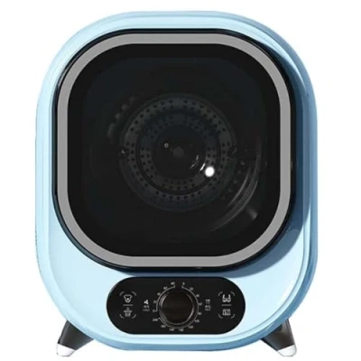 Image of Small Tumble Dryer, Portable Condenser 5kg Vented Perfect for Counter Top or Wall Mounted Use, Compact, Mini Spin 0.8kg Load Capacity,Blue