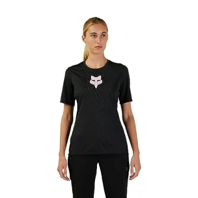 Image of Fox Racing W Ranger Ss Jersey Foxhead, Windbreaker, Men&#039;s, Black, S