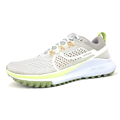 Image of NIKE Men&#039;s React Pegasus Trail 4 Sneaker, LT Iron ORE/Volt Cobblestone, 9 UK