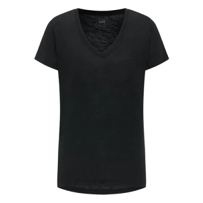 Image of Lee Women&#039;s V Neck Tee T Shirt, Black, M