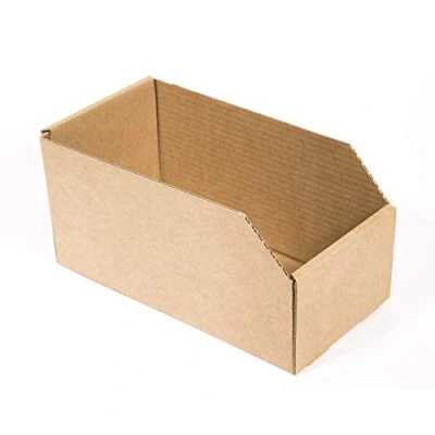 Image of ONLY BOXES Pack of 10 Open Cardboard Storage Boxes, Drawer, Tray, Interior Dimensions: 30 x 15 cm, Ideal Basket for Organizing