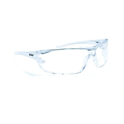 Image of Riley Fresna Metal Free Sports Style Safety Glasses Wide Vision Protective Eyewear (Clear Lens)