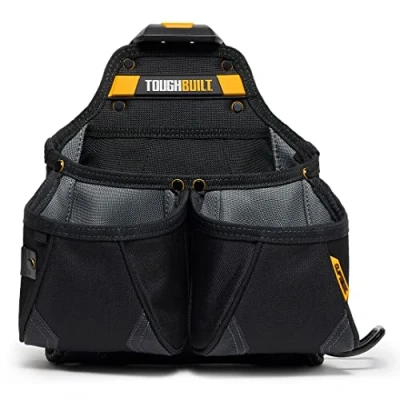 Image of ToughBuilt Framer Tool Pouch Multi Pocket Organizer, Heavy Duty, Deluxe Premium Quality, Durable 9 Pockets, Hammer Loop (Patented ClipTech Hub &amp; Work Belts) (TB CT 02 UK)