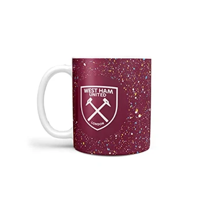 Image of FOCO Premier League Football West Ham United Fan Paint Splatter Coffee Tea 375ml Mug