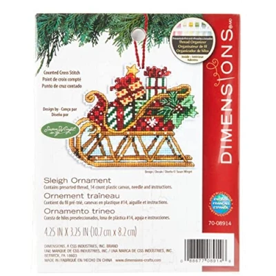 Image of DIMENSIONS 70 08914 Counted X Stitch Sleigh, White