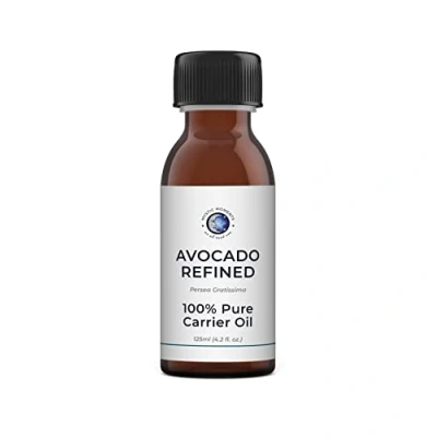 Image of Mystic Moments Avocado Refined Carrier Oil 125ml Pure &amp; Natural Perfect For Hair, Face, Nails, Aromatherapy, Massage and Dilution Vegan GMO Free