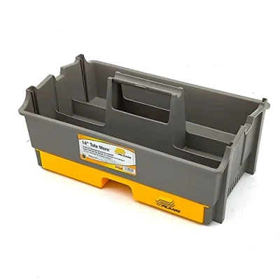 Image of Plano Molding 311 007 14&quot; Tote, Graphite Gray and Iron Yellow
