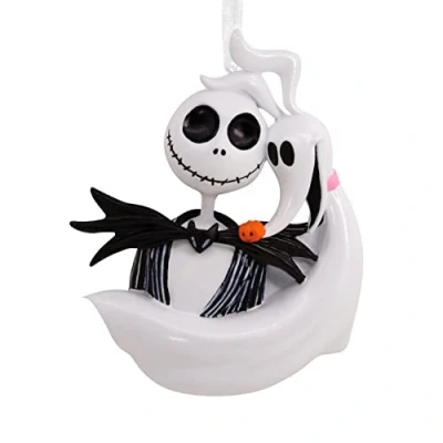 Image of Hallmark Disney Tim Burton&#039;s The Nightmare Before Christmas Jack Skellington and Zero Ornament