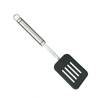 Image of KitchenCraft Professional Nylon Slotted Turner with Soft Grip Handle, 36 cm (14&quot;)