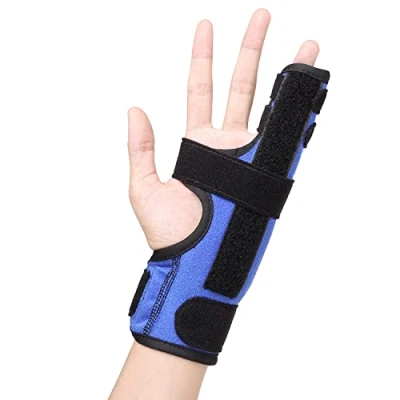 Image of Pinky Finger Splint, Adjustable 4th or 5th Metacarpal Splint Hand Brace for Boxer’s Fracture, Broken Fingers, Arthritis, Tendonitis, Pain Relief, Fits Left Right Hand, XS