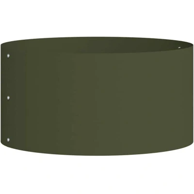 Image of vidaXL Olive green Planter Metal Medium Durable