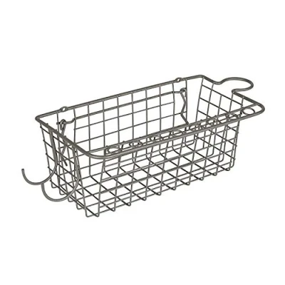 Image of Spectrum Diversified Basket &amp; Tool Holder, Steel, Industrial Gray, 14.25&quot; L X 6&quot; W