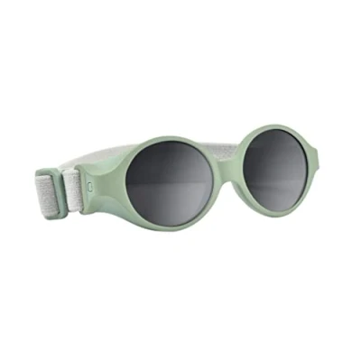 Image of BEABA, Sunglasses for Babies 0 9 Months, 100% UV Protection CAT 4, Side Protection, Optimal Comfort, Adjustable Elastic Headband, Sage Green