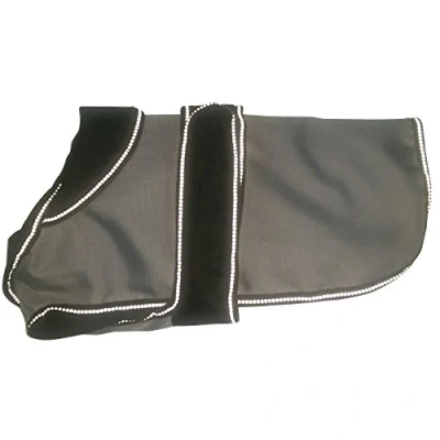 Image of Danish Design 2 in 1 Ultimate Grey/Black Removable Padding Lightweight Dog/Puppy Coat 10 Inch 25 cm