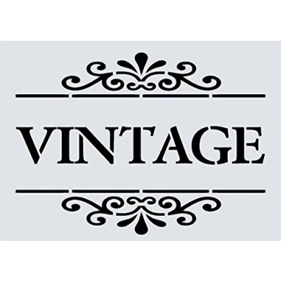 Image of A4 Stencil Shabby Chic, French, Furniture, Fabric, Glass, reusable Mylar (50)