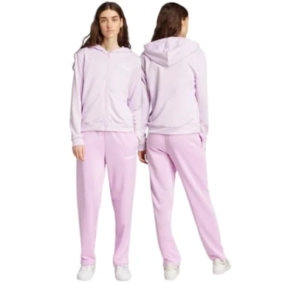 Image of adidas Sportswear Essentials Linear SET Tracksuit, Women&#039;s, Size: XL, Ice lavender