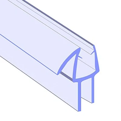 Image of ECOSPA Bath &amp; Shower Screen Seal Strip for 4 6mm Straight Glass Doors Prevents Leaks Between and Tray Seals Gap up to 21mm
