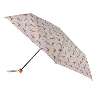 Image of Totes ECO BRELLA® Supermini Dachshund Hearts Print Umbrella