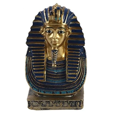 Image of Egyptian Pharaoh Statue King Tutankhamun Figurine Resin Figurines Bust Egypt Home Decor
