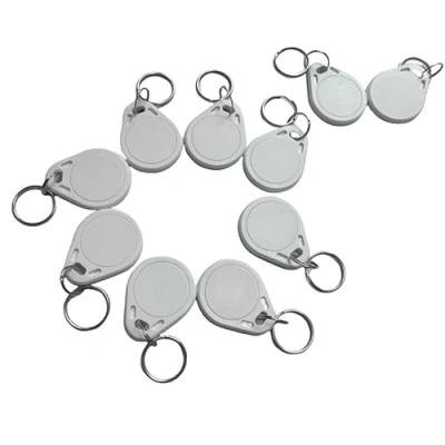 Image of YARONGTECH MF1 S50 Tag RFID ISO14443A Key Fobs 13.56MHz ABS IC NFC Tags For Access Control (pack of 100) (White)