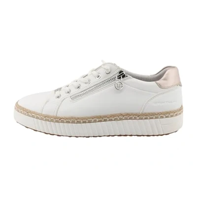 Image of TOM Tailor Trainers, Women&#039;s, Size: 4, White/marble High quality imitation leather