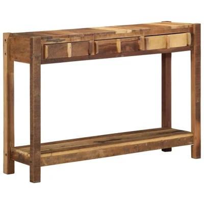 Image of vidaXL Console Table 107x33x76 cm Solid Wood Reclaimed
