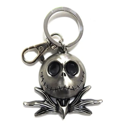 Image of Nightmare Before Christmas Jack Head Pewter Key Ring, 3&quot;