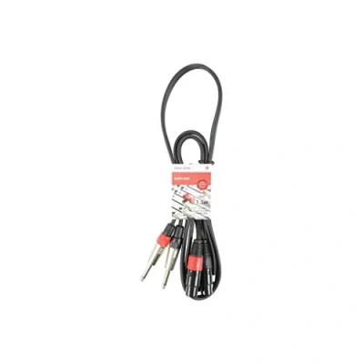 Image of Chord 2 x XLR Female to 6.3mm Mono Jack Plugs Classic Sterero Audio Cable 1.5m